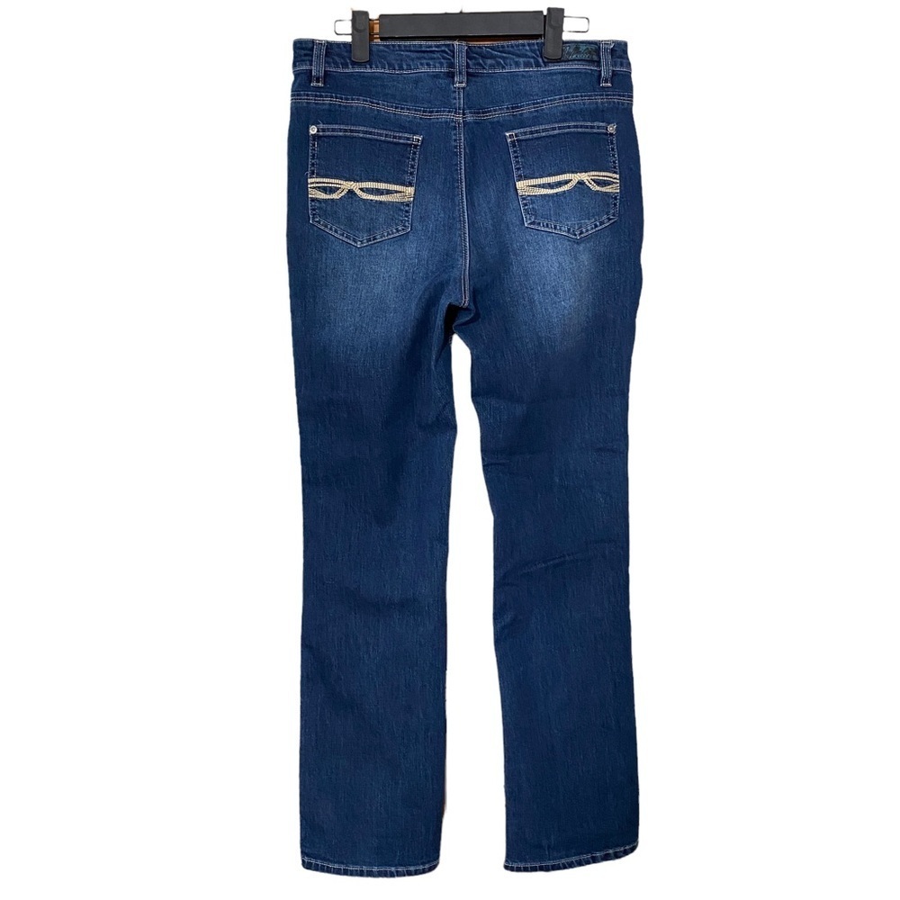 Buffalo David Bitton Misha Mid to Hi Rise Straight Leg Stretch 10x30 Dark Wash - Picture 2 of 11